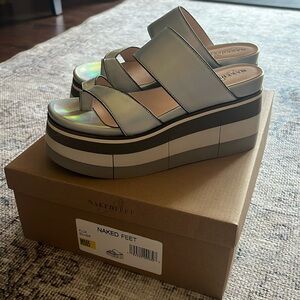 Worn once Naked Feet platform sandal.